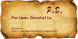 Perlman Donatella névjegykártya